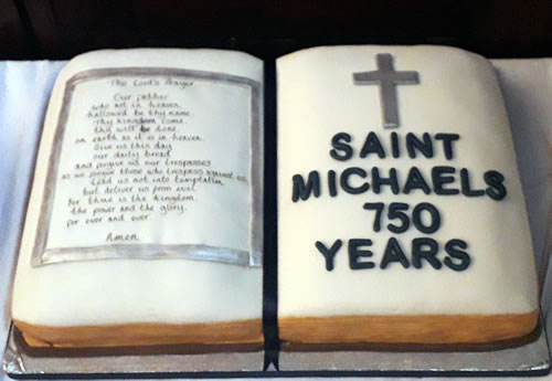 Cake for St Michael's 750 Year's celebration